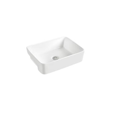 China Modern Super Quality Above Counter Semi Hung Ceramic Art Wash Sink Basin for sale