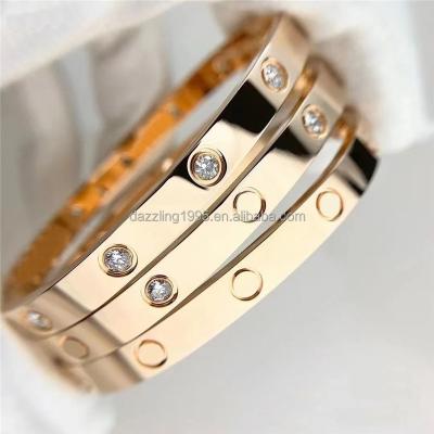 China Luxury LOVE CLASSIC VIS Brand Designer Stainless Steel Titanium ZIRCON Inlay Stones With Screwdriver Jewelry Women Bangle Bracelet for sale