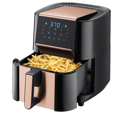 China Double Heating Element 8L Air Fryer Stainless Steel Basket Color Air Fryer XL Digital Touch Screen Air Bug Oil Free for sale