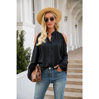 China New Arrival Hot Selling Ladies Blouse Ladies Casual Western Ladies Simple Design Anti-pilling Anti-pilling Blouse for sale