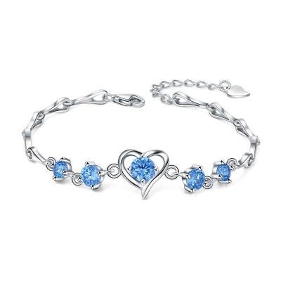 China The Other Ocean Heart Bracelet Niche Mori Style Bracelet Gem Bracelet for sale