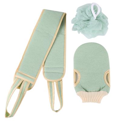 China Long Handle 3 Piece Family Bathroom Bath, Bath, Bath, Flower, Bath Towel, Bathroom Supply Set for sale