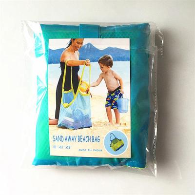 China Large Viable Foldable Portable Beach Toy Storage Bag Mesh Storage Bag for sale