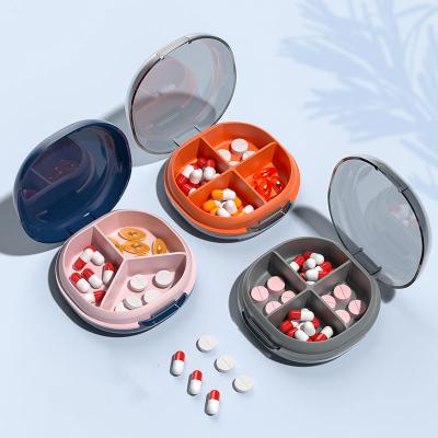 China Modern Wholesale Sealed 4 Compartment Travel Medicine Moisture Proof Storage Box for sale