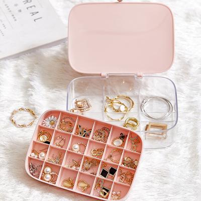 China Wholesale 30 Grid Double Layer Plastic Jewelry Storage Box Jewelry Storage Box Jewelry Box for sale