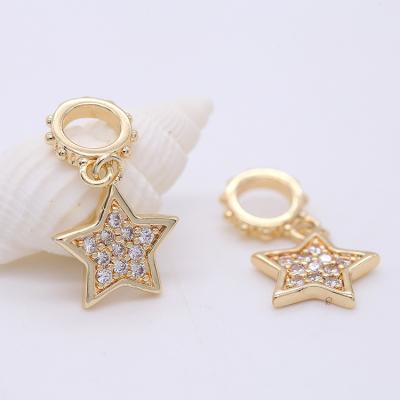 China TRENDY 14K Gold Star Dangle Earring Dangle Charms For Jewelry Making Earrings Accessories for sale