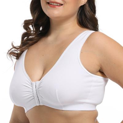 China Suntoday Antibacterial Ultra-thin Bra Front Wireless Cotton Woman Bra Large Size Underwear Dropshipping for sale