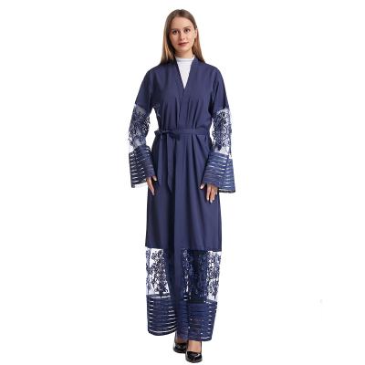 China LSY368 Daily Casual Formal Two Piece Muslim Dress Beautifully Embroidered Islamic Clothing Fashion Kimono Arabic Style Dubai Muslim Abayas for sale