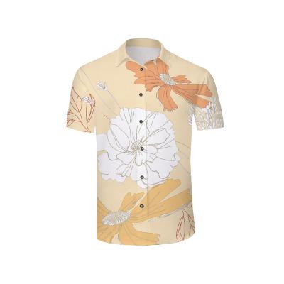 China New Fashion 3D Personality Flower Design Anti-shrink Digital Printing Elements For Men's Shirts for sale