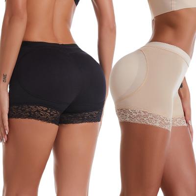 China Wholesale Antibacterial Faja Butt Lifter Body Shapers Plus Size Slimming Tummy Control Lace Decorated Padded Panties For Women for sale