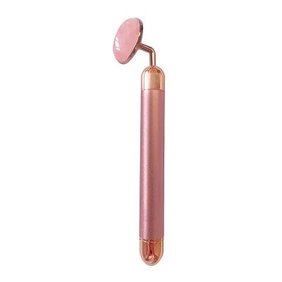 China Beauty Product 2020 Electric Face Massager Face Lift Vibrating Rose Quartz Roller For Face Massage for sale