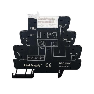 China 5VDC LED Indicator Screw Slim Interface Sealed Mechanical Relay 6A/250VAC Load DC Voltage Control Relay Electric PLC Programmable for sale