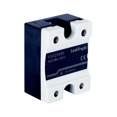 China Single Phase Sealed Solid State Relay AC SSR Smart Triac 80A , Output 24-265VAC Input90-250VAC Relay Panel Module Programmable Switch for sale