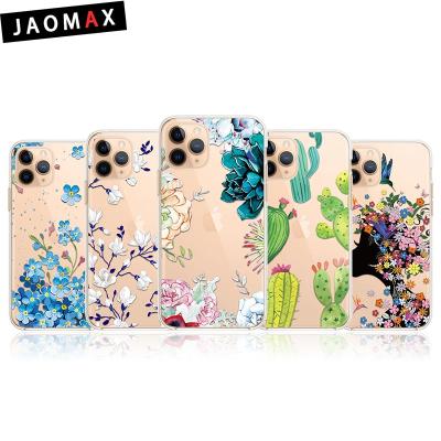 China Butterfly Flower Shockproof Phone Case For iPhone 12 11 Pro XR XS Max 6s 7 8 Plus Transparent Soft Silicone 5s Cover Cases for sale