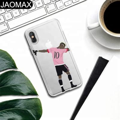 China Fashion World cup passion football player soft clear TPU phone case for iphone X 6S 6 7 8 plus phone cartoon cover DIY cases for sale