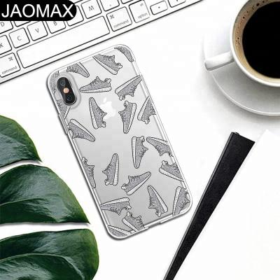 China Fashion Yeezy Clover Simple Soft Clear TPU Phone Case For iPhone X 6S 6 7 8 Plus Phone Cartoon Cover DIY Cases for sale