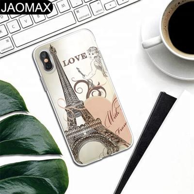 China Fashion Paris The Eiffel Tower Travel Resort Soft Clear TPU Phone Case For iPhone X 6S 6 7 8 Plus Phone Cartoon Cover DIY Cases for sale