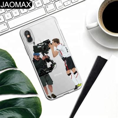 China Fashion Football Players Sports Athletes Colorful Soft TPU Tempered Simple Clear Phone Case For iphone X 6S 6 7 8 plus DIY Phone Cover for sale