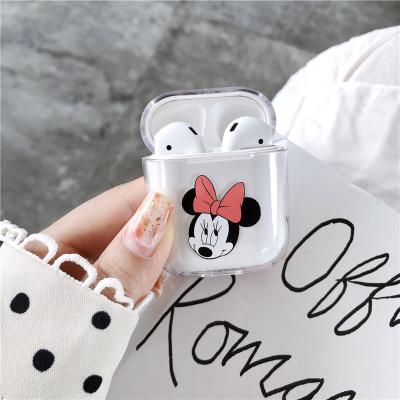 China Custom Cute Protective Hard PC Earphone Case For AirPods Cover Cartoon Transparent Wireless Cases For iPhone Earphone for sale