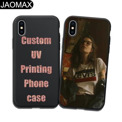 China Custom Fashion Design UV Printing Silicone Phone Case For iphone 11 pro 6 7 8 plus X OEM Mate Back Black TPU Cover for sale