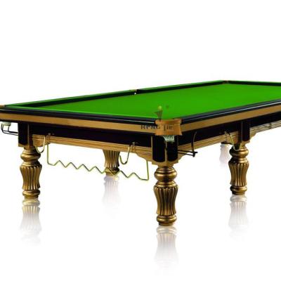 China Leather Pocket Billiards Table International Standard 12ft Solid Wood Snooker Table for sale