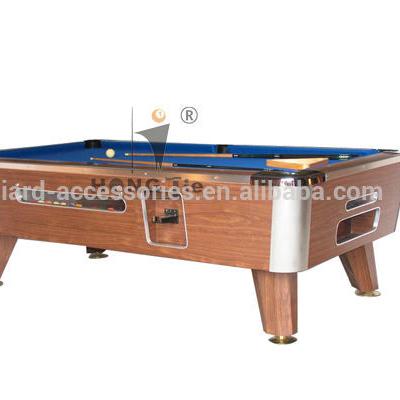 China Leather Pocket Solid Wood 7ft Coin Operated Billiard Table for sale