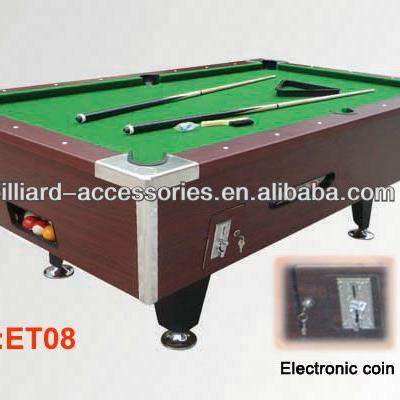 China Factory Supply Economical Leather Pocket Coin Operated Billiard Table for sale