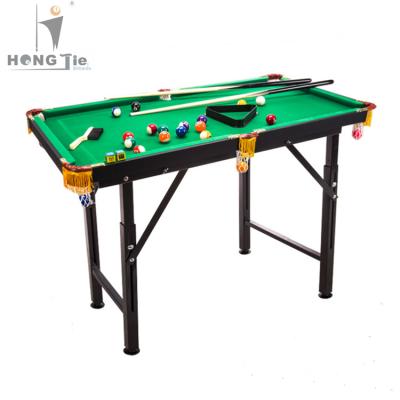 China Leather Pocket Folding Kids Playing Mini Billiards Pool Table for sale