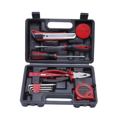 China Professional Home Assembly 13PCS Plastic Tool Kit Multi Function Hardware Hand Tool Suitcase Box Set Have Running for sale