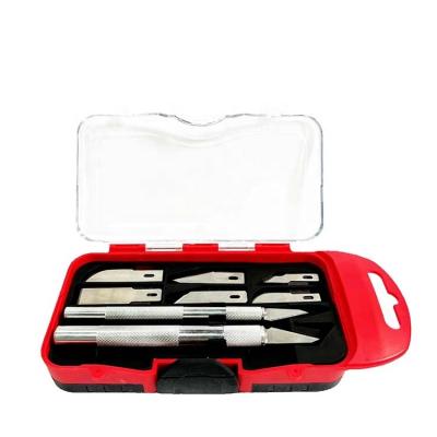 China Easy to Carry Portable Handle Kit Hardware Tool 8 Piece Repair Tool Kit Blade Combination with Storage Box for sale