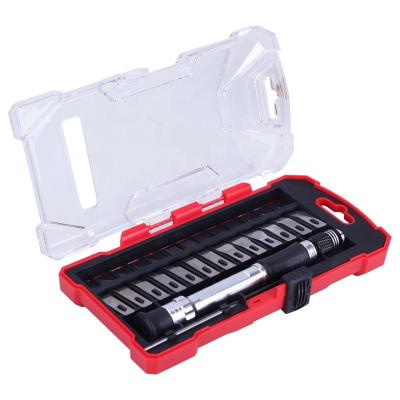 China Tool Kit Hot Selling Cost Effective SK5 Blade Hardware 15 Pieces Woodworking Carving Tool Kit Kits From China for sale