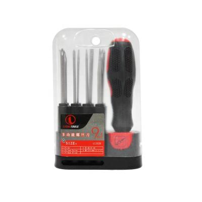 China Convenient Storage 9 in 1 Interchangeable Screwdriver Combination Set Home Essential Hardware Tool Kit for sale