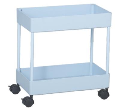 China Home Office Hotel Two Tier Rolling Shelf Cart for sale