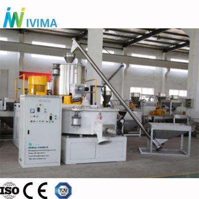 China pvc compounding and mixing heating/cooling mixing unit/pvc horizontal plastic mixer for sale