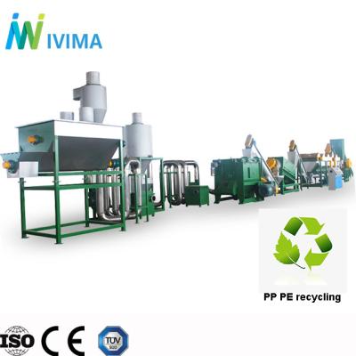 Chine plastic pp pe recycling machine factory/plastic recycling production line/pe film pp recycling washing machine line à vendre