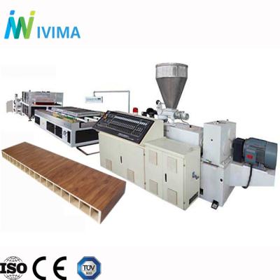 China Board PVC WPC Door Panel Making Machine / Production Line / Extrusion Plant For Hollow Door Te koop