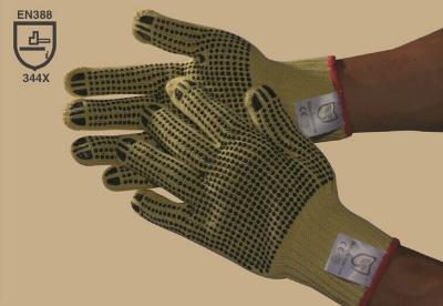 China 100 % Kevlar double-side PVC dotted glove,cut resistance,Non-slip,Gauge10 for sale