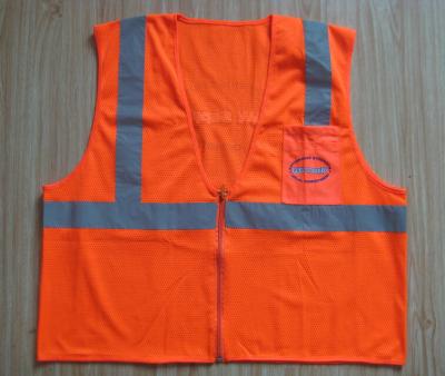 China Reflective safety vest,Mesh fabric materials,Plastic/Silver Reflective Trim,EN 471 for sale