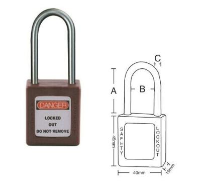 China ABS safety Padlock,Stainless steel shackle padlock, for sale