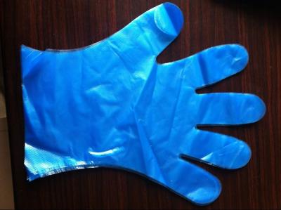 China Colored PE examination gloves,PEVA disposable gloves,smooth/embossed surface,weight 1.0g for sale