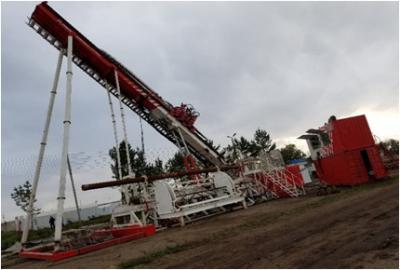 China 3700m Spitzen-Antriebs-Bohrung Rig For Oil Gas Construction zu verkaufen