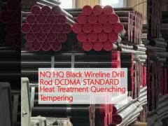 NQ HQ Black Wireline Drill Rod DCDMA STANDARD Heat Treatment Quenching Tempering