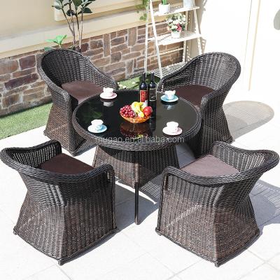 China Modern garden furniture garden tables and chairs garden wicker set tables and chairs outdoor patio patio furniture wicker for sale