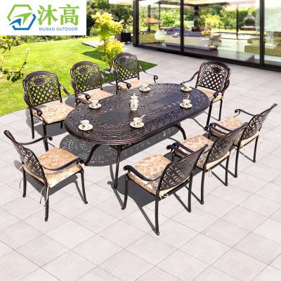 China High Quality Eco-friendly Garden Furniture Metal Cast Aluminum Set Outdoor Patio Furniture Outdoor Dining Sets for sale