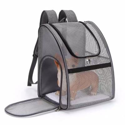 China High Quality Panoramic Foldable Pet Bag Anti-scratch Breathable Zipper Opening Collapsible Pet Luggage for sale