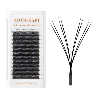 China High Quality XIUSUZAKI 8D Long Eyelash Extensions 8 Tip C/D Natural W-shaped Curl Individual Lick for sale