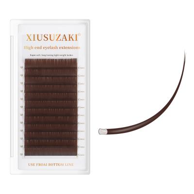 China XIUSUZAKI Natural Long Flat Slit Tilts Soft Natural Brown Gray Light Charcoal Ellipse Extension Supplies for sale