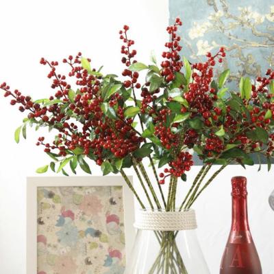 China Hot Selling Artificial Home Decoration Berry The Dried Fruit Christmas Decorative Branches ER-R01 for sale