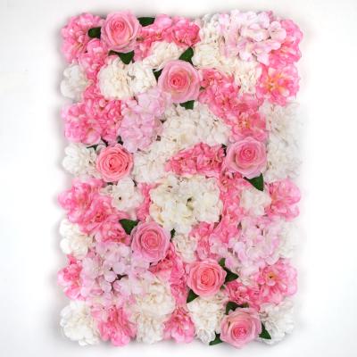 China New style hydrangea artificial rose flower wall bridal shop hotel mall store ceremony stage layout artificial rose hydrangea flower for sale