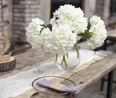 China Wedding Party Decoration Hydrangea Artificial Flower French White Hydrangea for sale